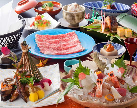 近江牛しゃぶしゃぶ付京会席